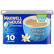 Maxwell House International Decaf Sugar-Free French Vanilla Coffee Mix – 4.3 Oz Jar, 12 Servings