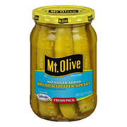 Mt Olive No Sugar Added Sandwich Stuffers Bread Butter Pickles Shop Canned Dried Food At H E B