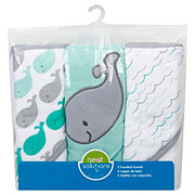 whale hooded towel