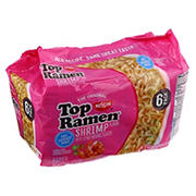 Nissin Top Ramen Shrimp Flavor Ramen Noodle Soup 6 Pk Shop Soups Chili At H E B