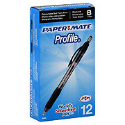 Paper Mate Profile Retractable B (1.4 Mm) Black Ink Ball Point Pen ...