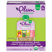 Plum Organics Mighty 4 Pouches - Strawberry Banana Greek Yogurt Kale Amaranth Oat