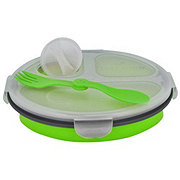 Smart Planet Green 3-Compartment Collapsible Eco Meal Kit With Fork ...