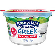 Stonyfield Organic Greek Whole Milk Yogurt Plain - Shop Greek Yogurt at HEB