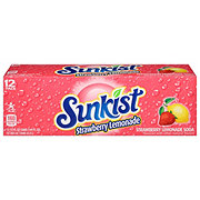 Sunkist Strawberry Lemonade Soda 12 oz Cans - Shop Soda at H-E-B