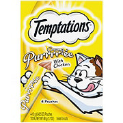 Crunchy and Soft Treat 4-Pack Multipack Temptations Kitten Treats Chicken & Dairy and Salmon & Dairy 6.3 oz per Pack 