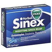 Vicks NyQuil Sinex Nighttime Sinus Relief LiquiCaps - Shop Medicines ...