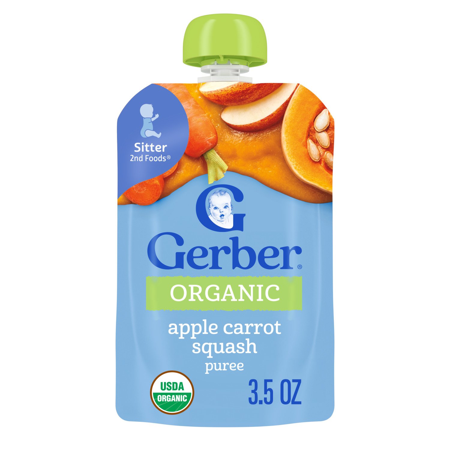 Gerber Organic for Baby Food Pouch Apple Carrot Squash Shop