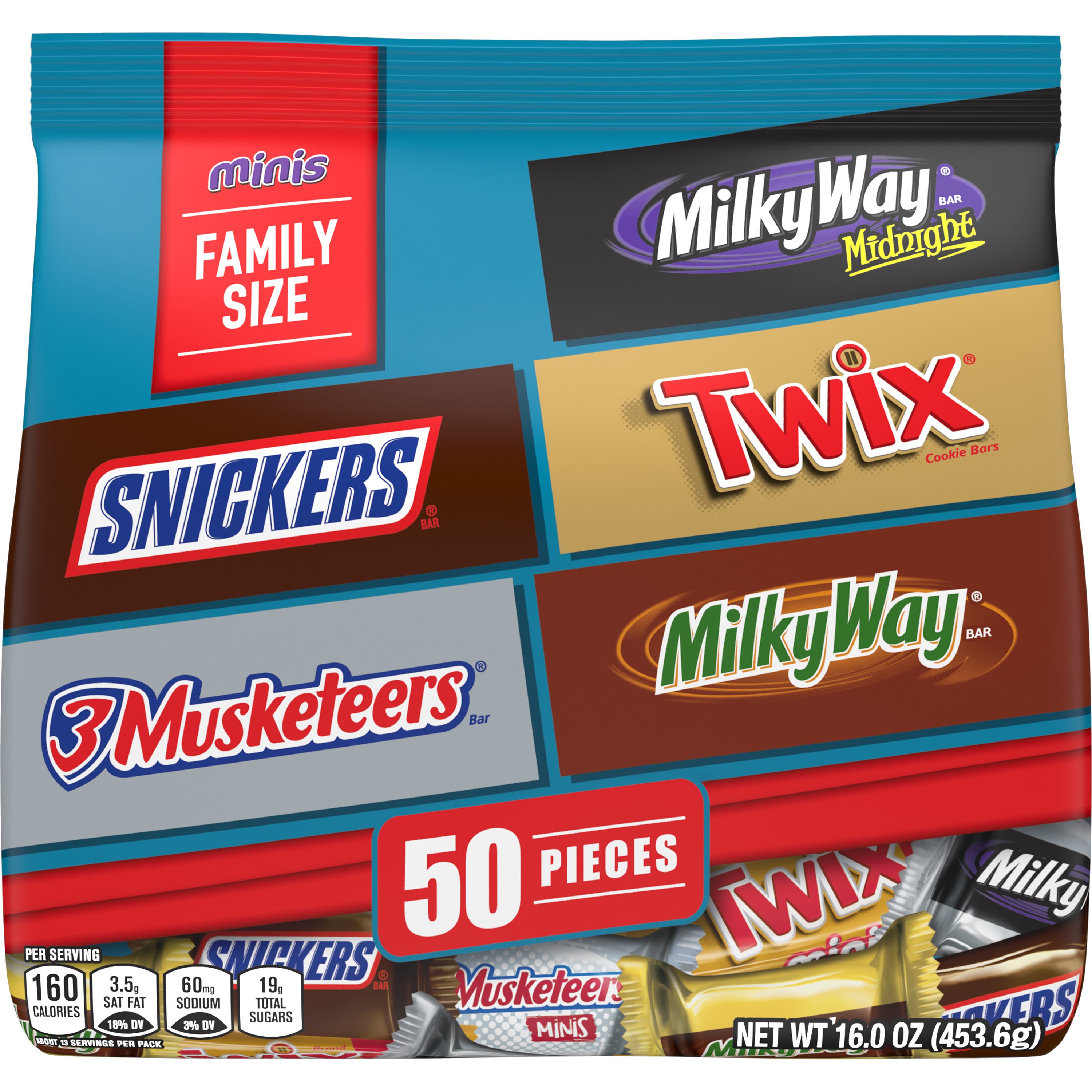 Snickers, Twix, Milky Way & 3 Musketeers Assorted Minis Chocolates Candy - Party  Size - Shop Candy at H-E-B