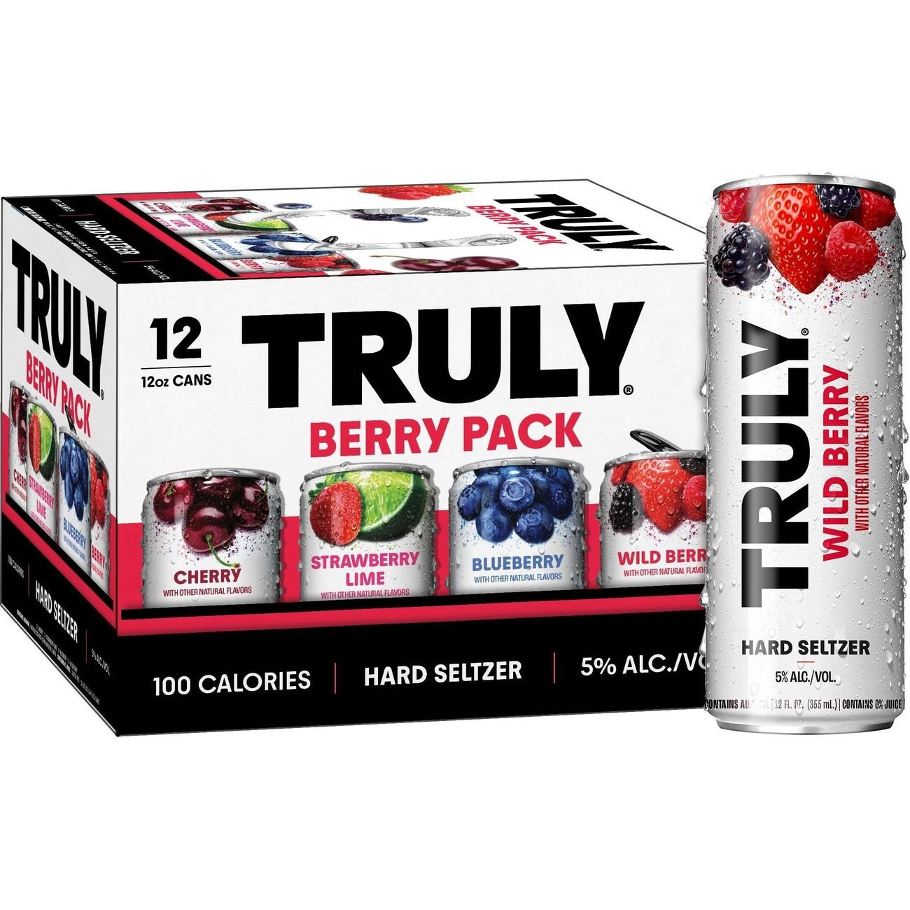 TRULY ハードセルツァー アルコール8% 12缶入り Truly Hard Seltzer Berry Variety 12 pk Cans - Shop Malt beverages