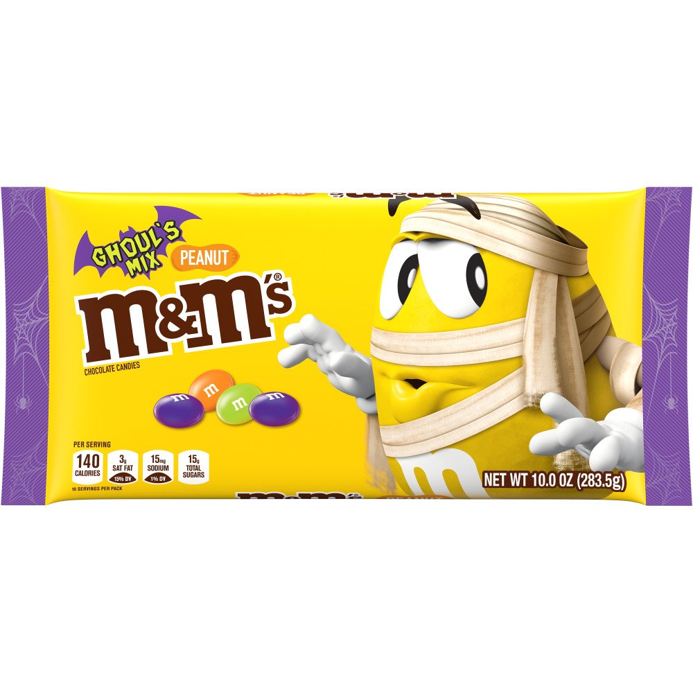 M&M's Ghoul's Mix Peanut Butter Chocolate Halloween Candy, 10.2