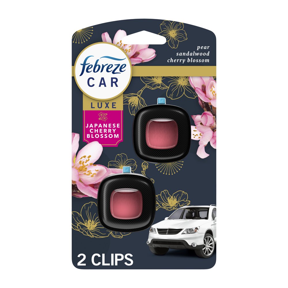 Febreze Luxe Car Vent Clip Air Fresheners Japanese Cherry