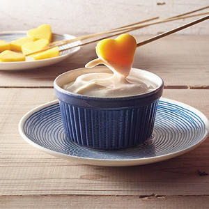 Tropical Fruit Shapes with Cold Yogurt Fondue