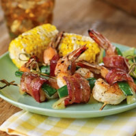 Grilled Bacon-Wrapped Shrimp