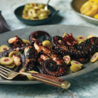 Grilled Pulpo with Pimentón and Olives (Octopus)