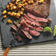 Seared Flank Steak With Potatoes & Squash