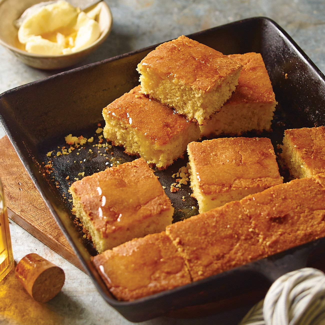 Buttermilk Cornbread with Salted Honey Butter Recipe from H-E-B