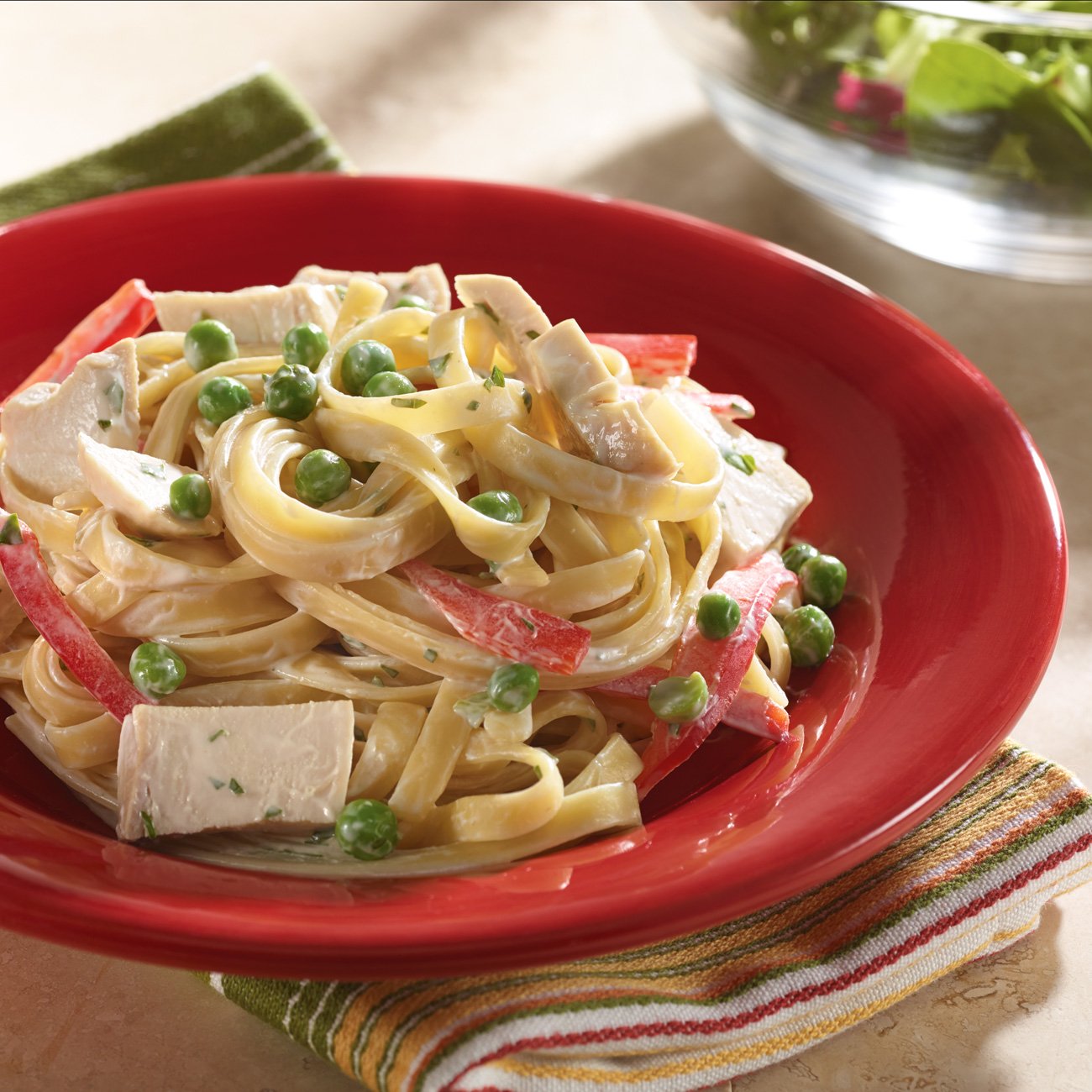 Fettuccini Chicken And Peas Recipe from H-E-B