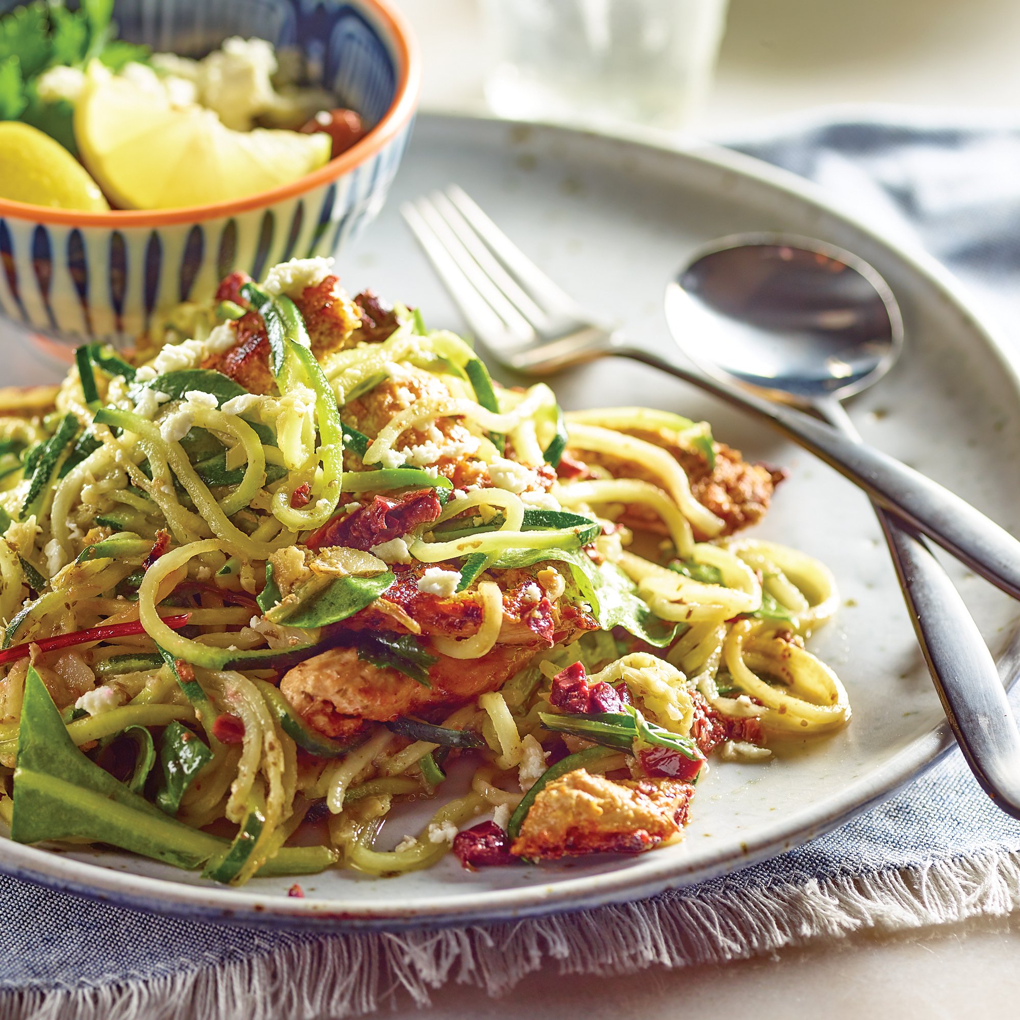 Greek Yogurt Marinated Chicken With Zucchini Noodles Recipe From H E B