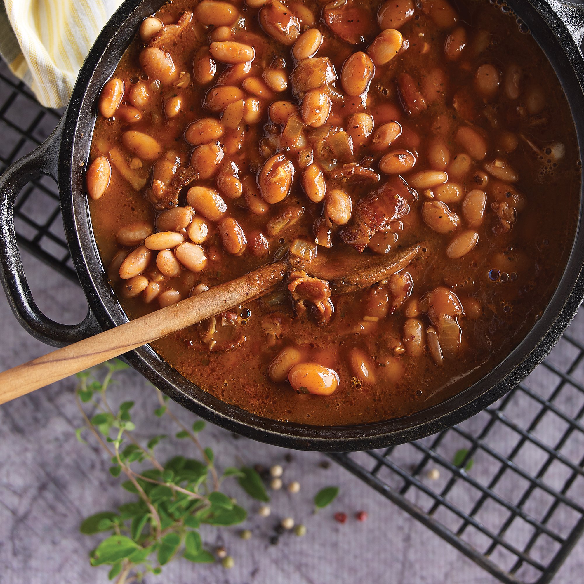 Homemade Sweet & Smokey Baked Beans Recipe from H-E-B