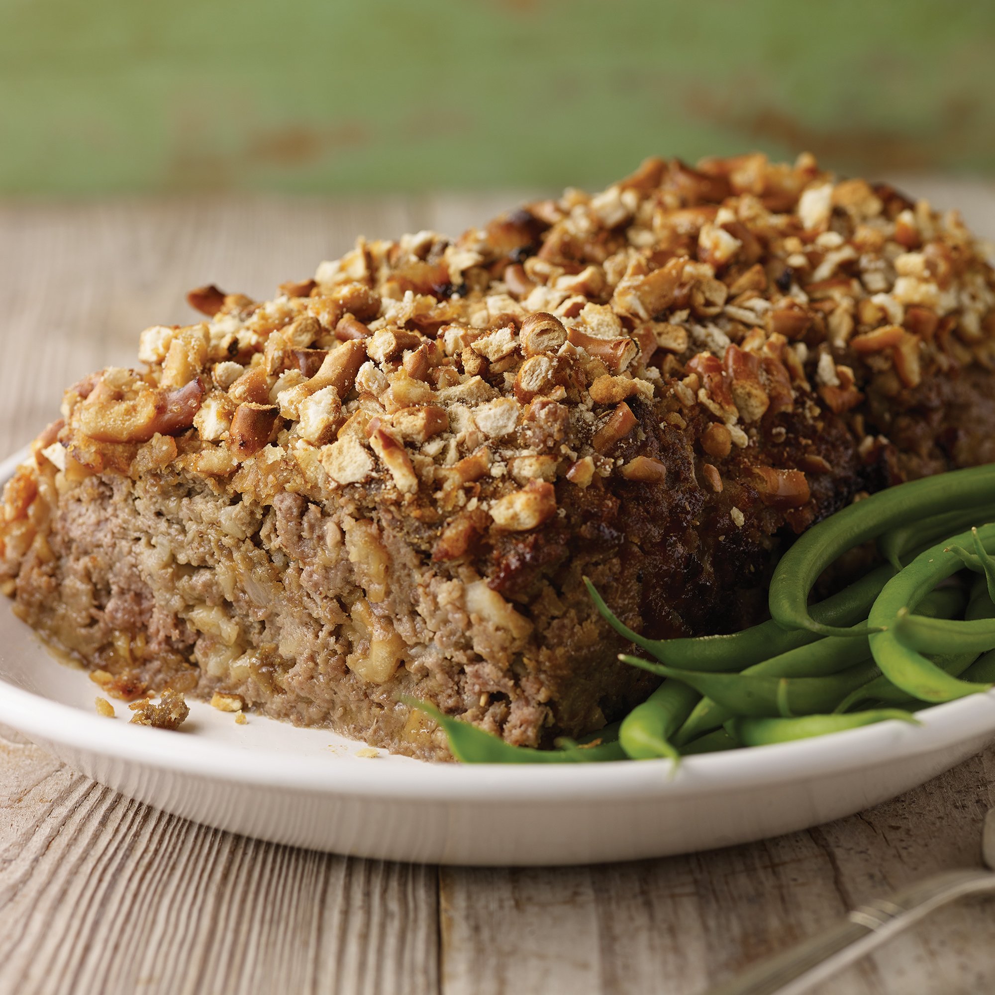 Honey Mustard Meatloaf in Lodge Cast Iron Loaf Pan 