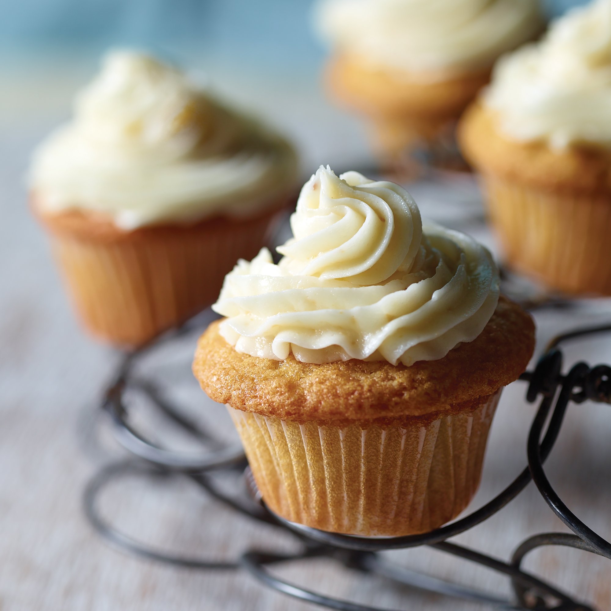 Lemon Basil Frosted Cupcakes