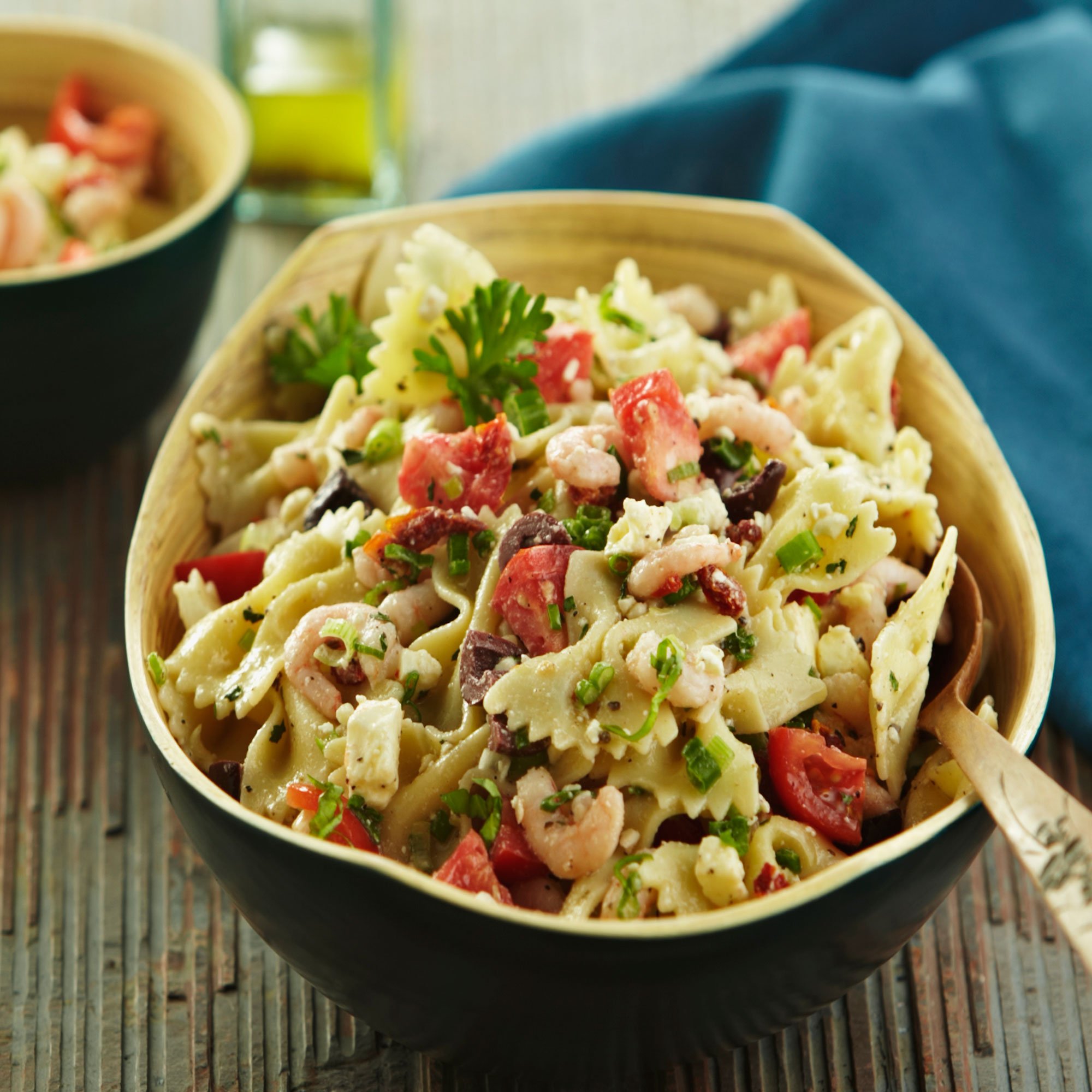 Mediterranean Shrimp And Pasta Salad Recipe from H-E-B