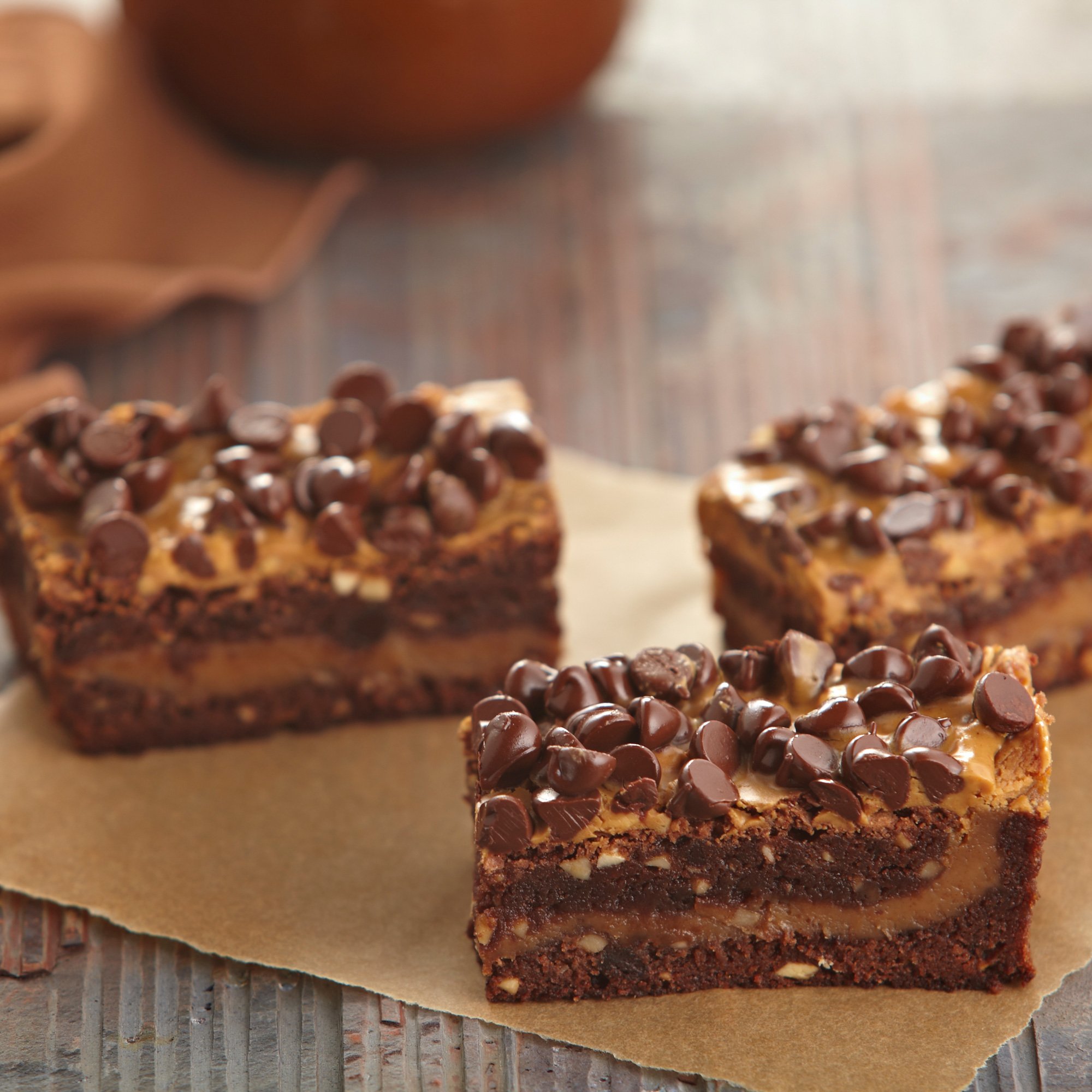 Peanut Butter & Chocolate Cheesecake bars Recipe from H-E-B