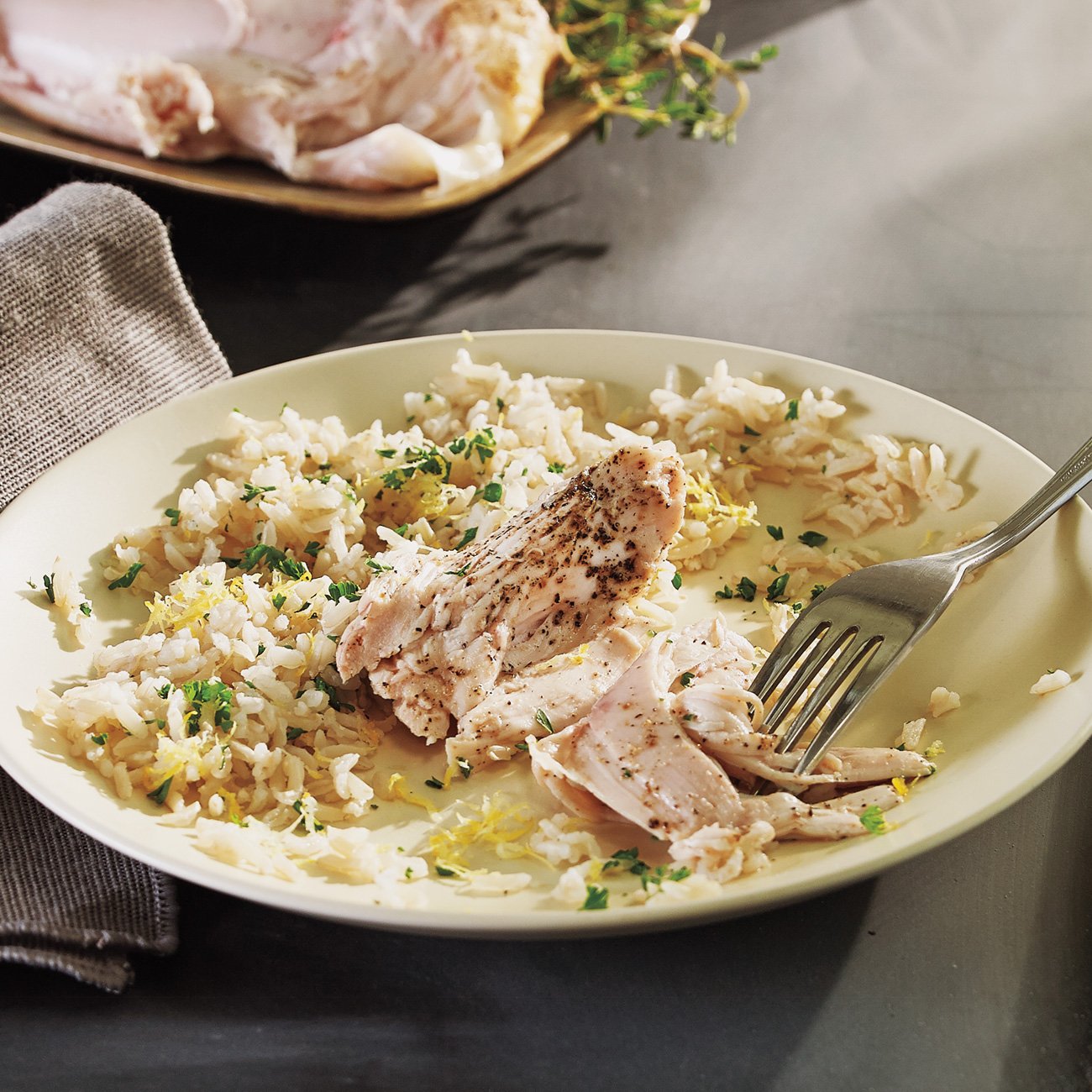 Roasted Chicken With Lemon Herb Rice Recipe From H E B