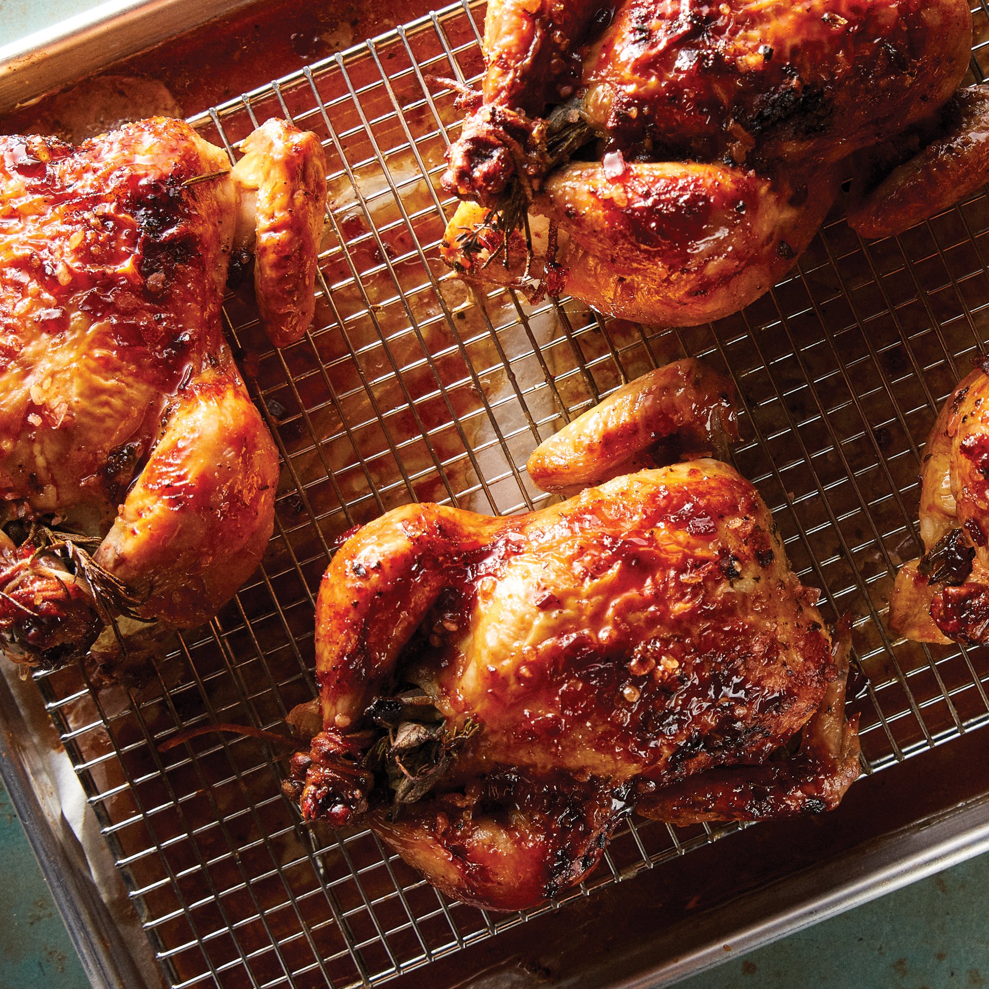 Roasted Cornish Hens with Texas Whiskey Glaze