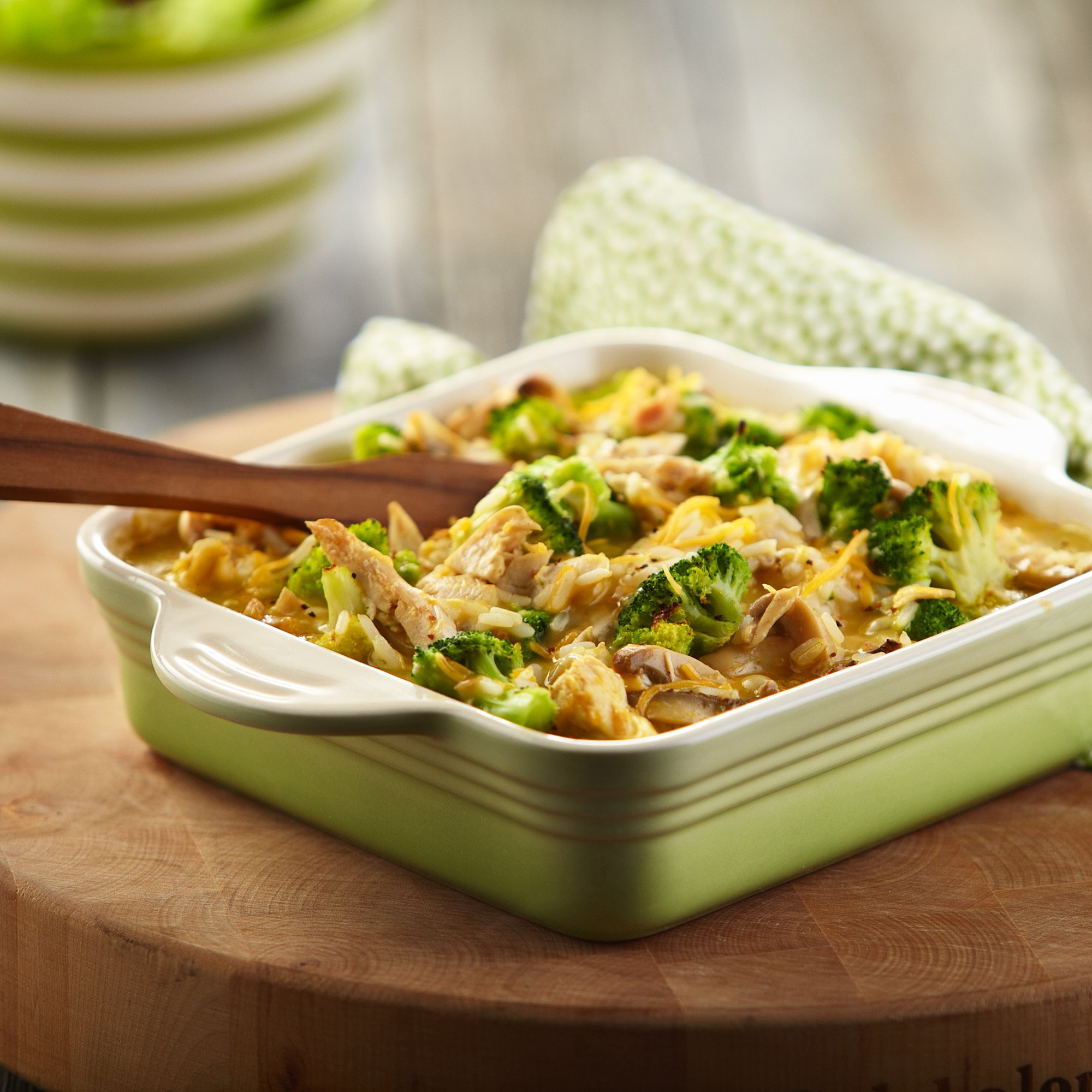Rotisserie chicken broccoli rice bake recipe from h e b