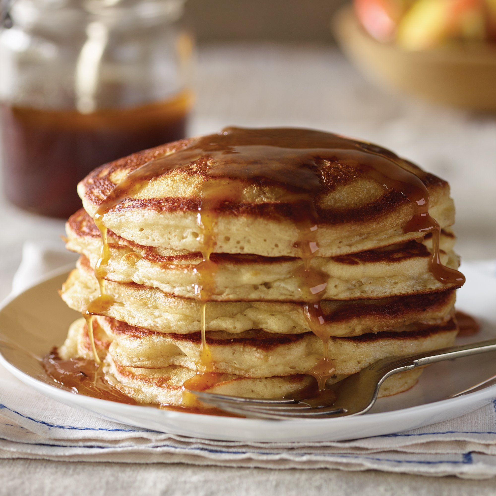 Sour Apple Pancakes with Pumpkin Spiced Syrup Recipe from H-E-B