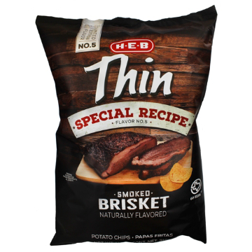 H-E-B Thin Special Recipe Smoked Brisket Potato Chips