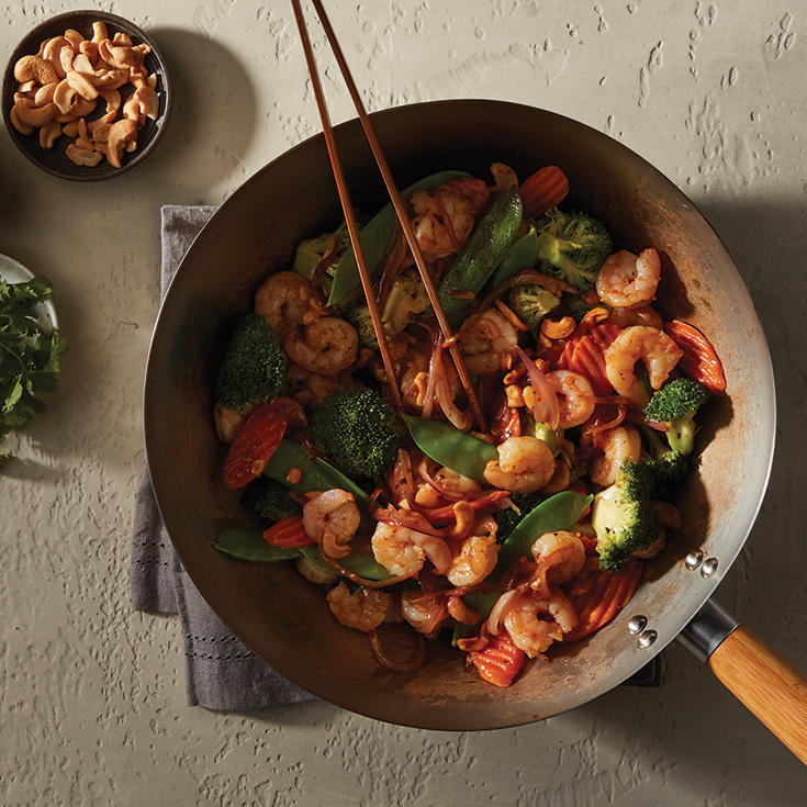 Crunchy Asian shrimp stir-fry
