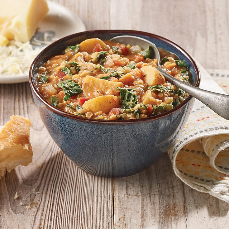 Hearty slow cooker lentil soup