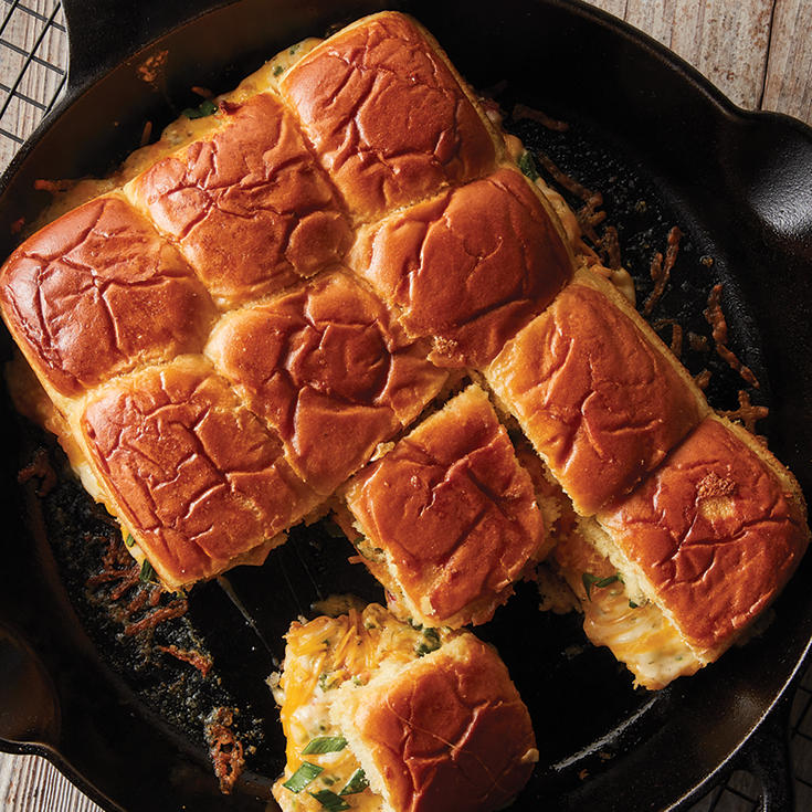 Pimento cheese pull apart grilled cheese