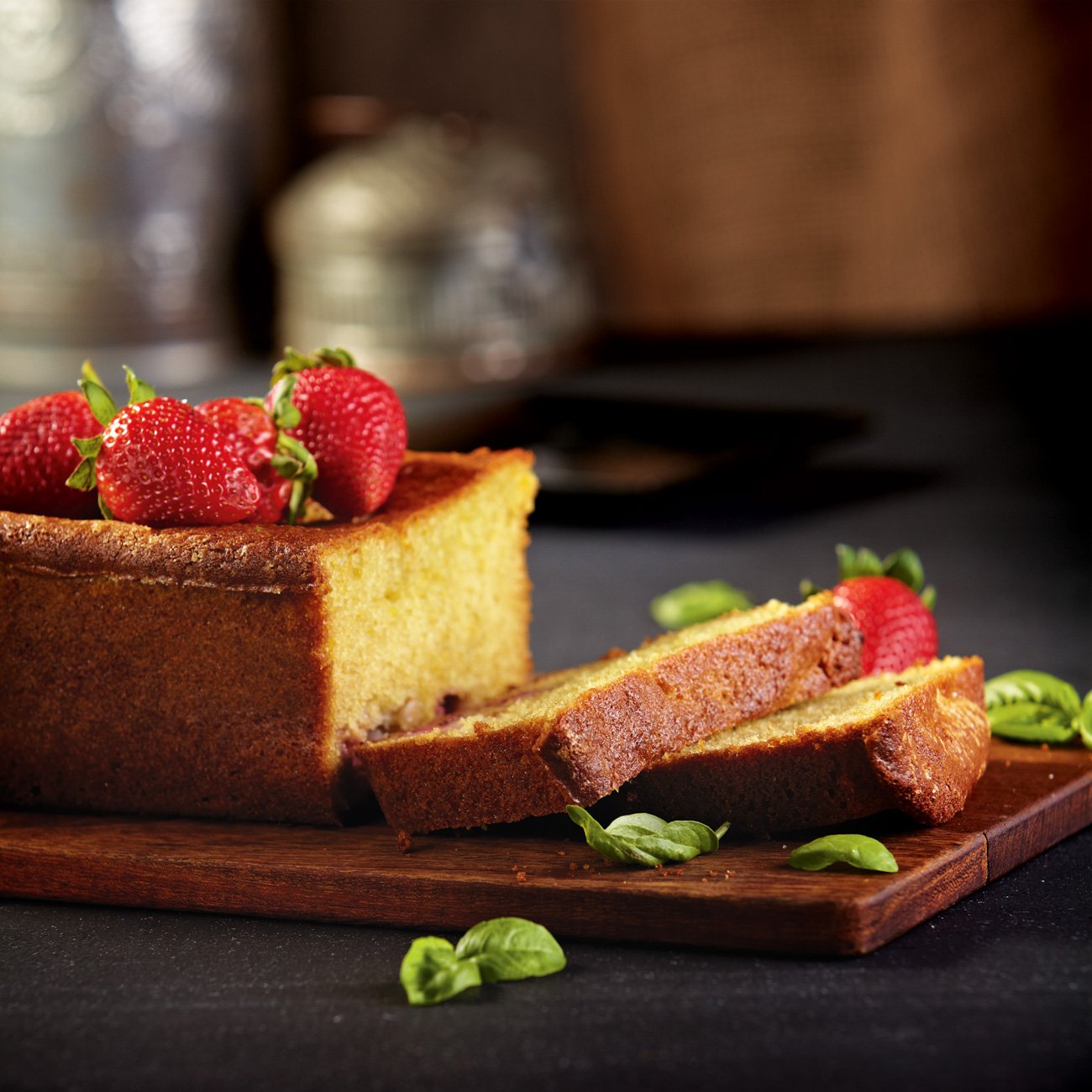 Strawberry Basil Cake